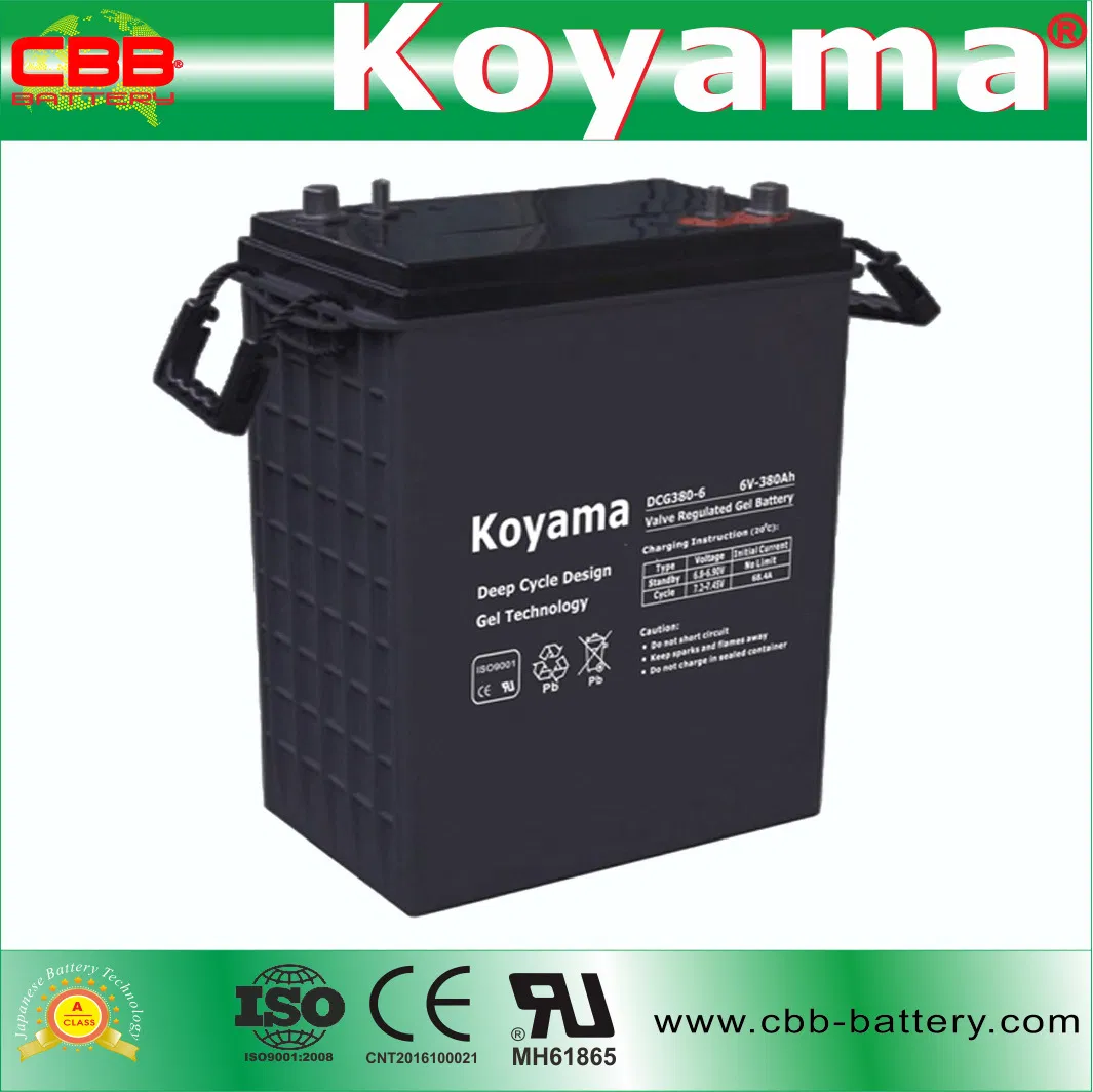 Dcg380-6 6V 380ah Deep Cycle Gel Battery for Medical Mobility