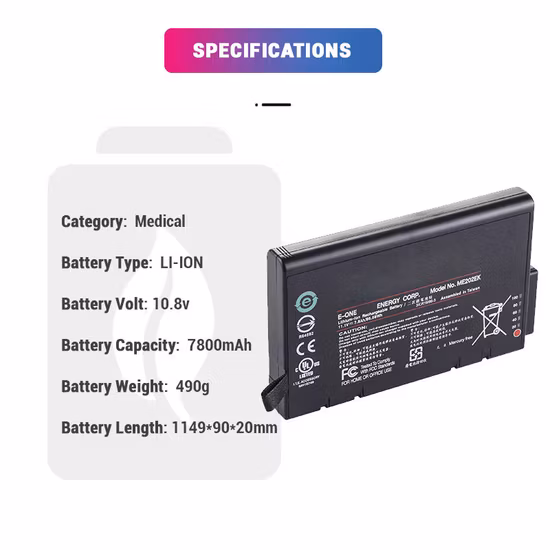 Batteria ricaricabile agli ioni di litio da 10,8 V 7800 mAh Me202c R202I Me202 Me202A Me202h Me202b Me202be Me202ek per Philips Medical