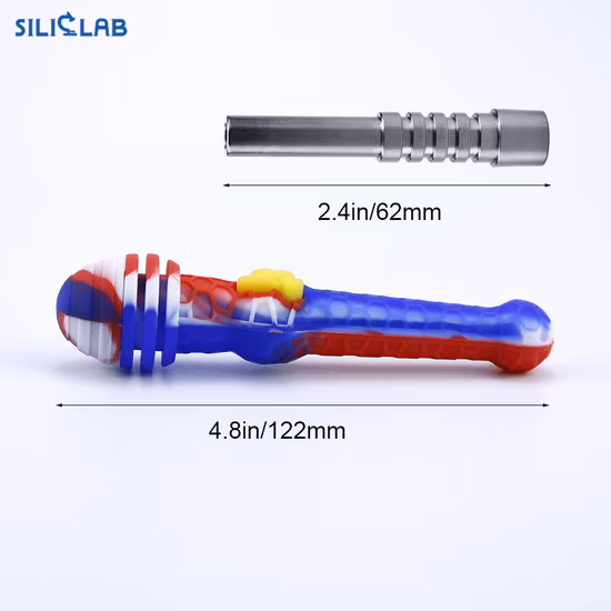 Collettore di nettare di paglia Silicone Fit 510 Batteria Nc con punta in acciaio inossidabile e quarzo DAB Impianti petroliferi in paglia Accessori per tubi da fumo Rig